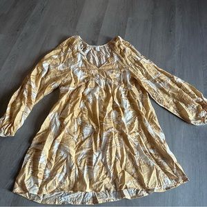 H&M yellow floral long sleeve dress